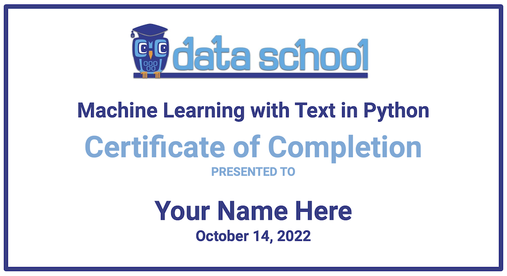 Course: Machine Learning with Text in Python